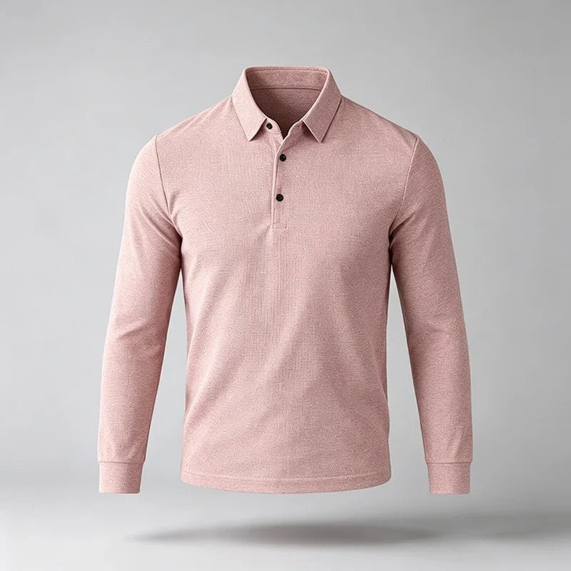 Henry Relaxed Stretch Long Sleeve Polo