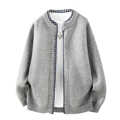 Hugh Men's Relaxed Knit Button-Up Cardigan