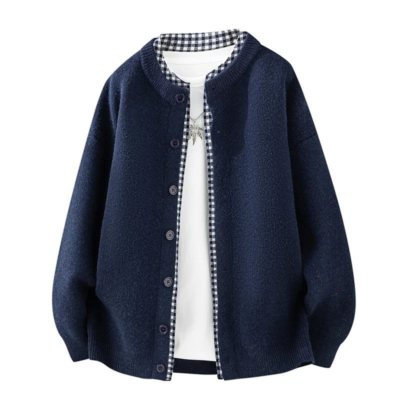 Hugh Men's Relaxed Knit Button-Up Cardigan