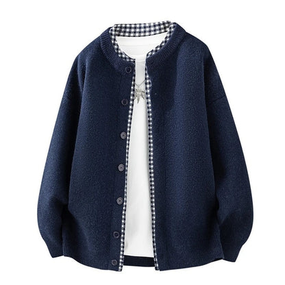 Hugh Men's Relaxed Knit Button-Up Cardigan