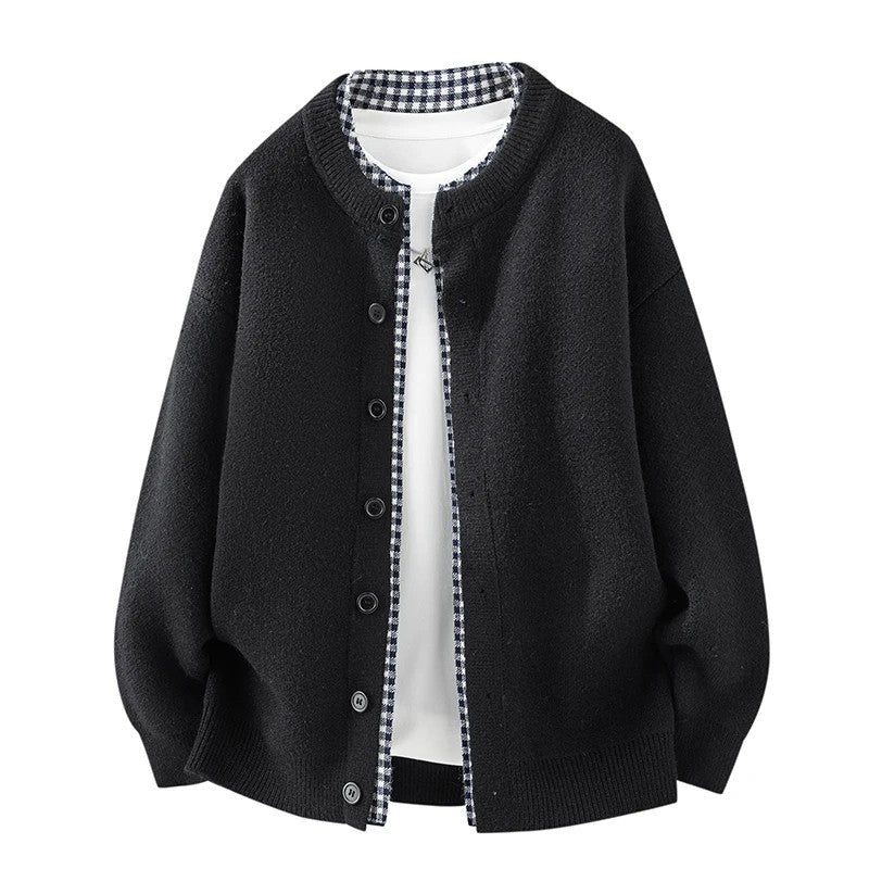 Hugh Men's Relaxed Knit Button-Up Cardigan