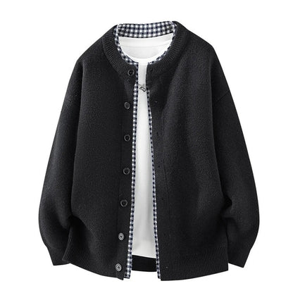 Hugh Men's Relaxed Knit Button-Up Cardigan