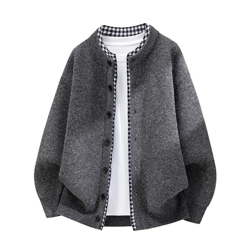Hugh Men's Relaxed Knit Button-Up Cardigan
