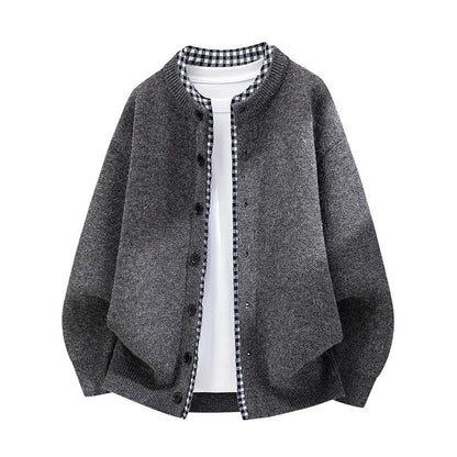 Hugh Men's Relaxed Knit Button-Up Cardigan
