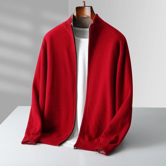 James Relaxed Merino Wool Zip Cardigan