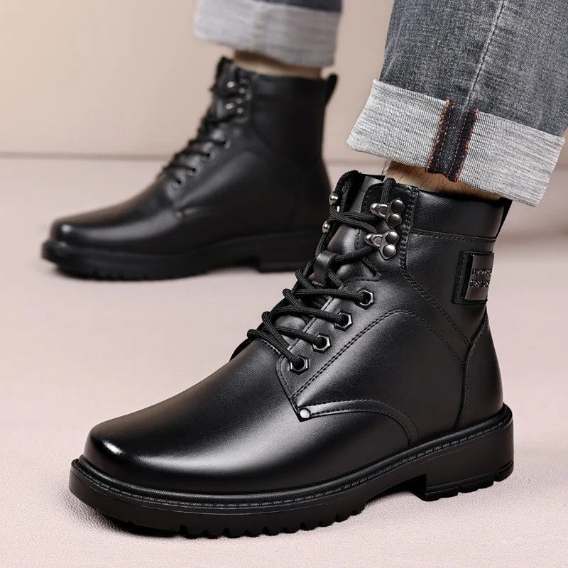 John Insulated Leather Lace-Up Boots