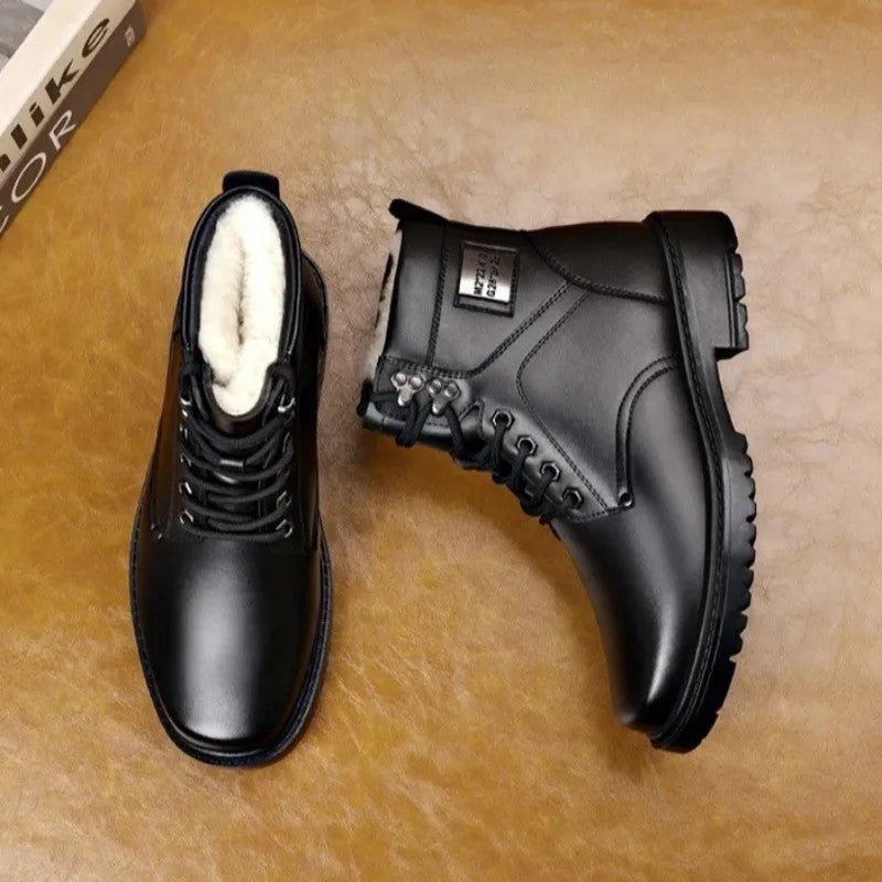 John Insulated Leather Lace-Up Boots