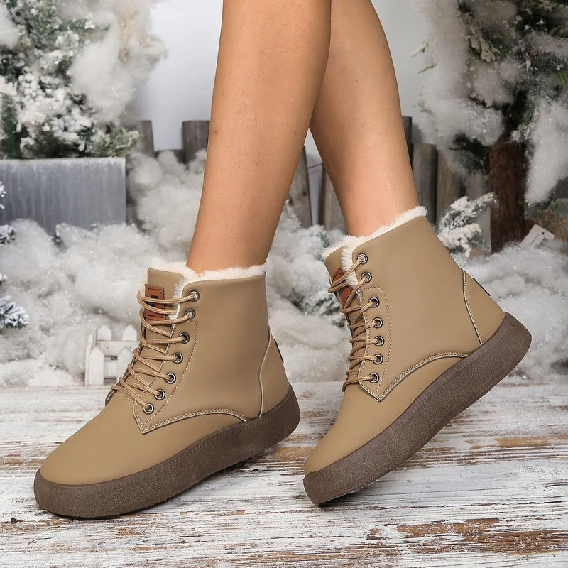 Kate Shearling Lined Lace-Up Winter Boots