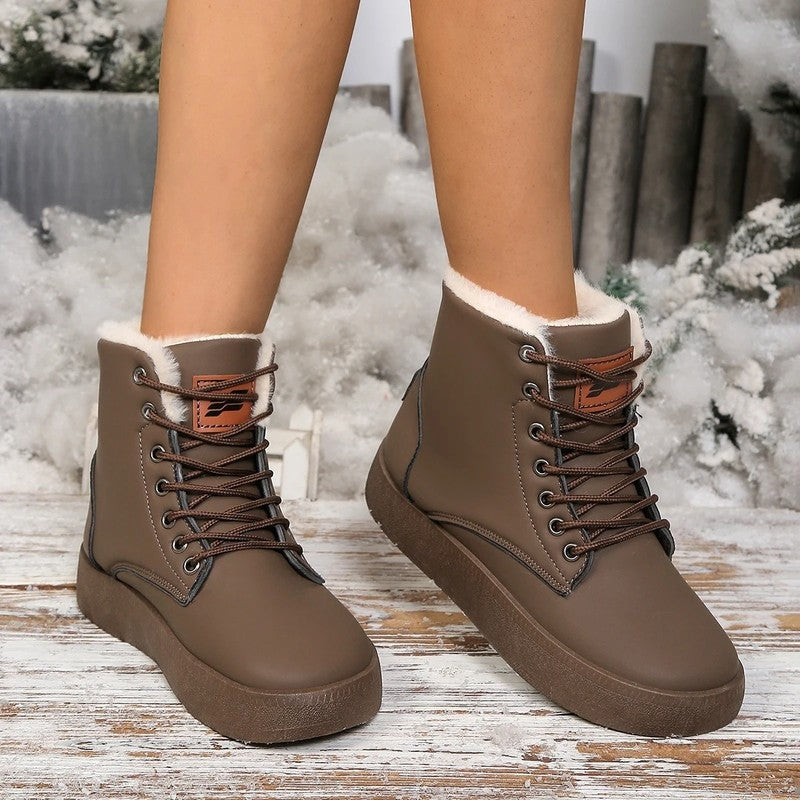 Kate Shearling Lined Lace-Up Winter Boots