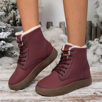 Kate Shearling Lined Lace-Up Winter Boots