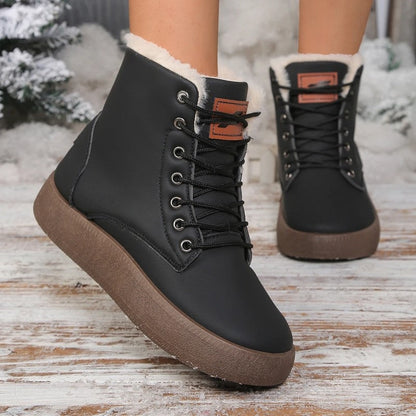Kate Shearling Lined Lace-Up Winter Boots