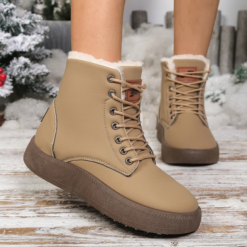Kate Shearling Lined Lace-Up Winter Boots