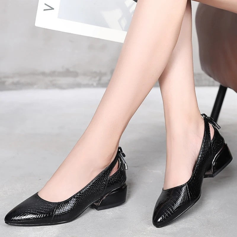 Katherine Women's Textured Block Heel Pumps
