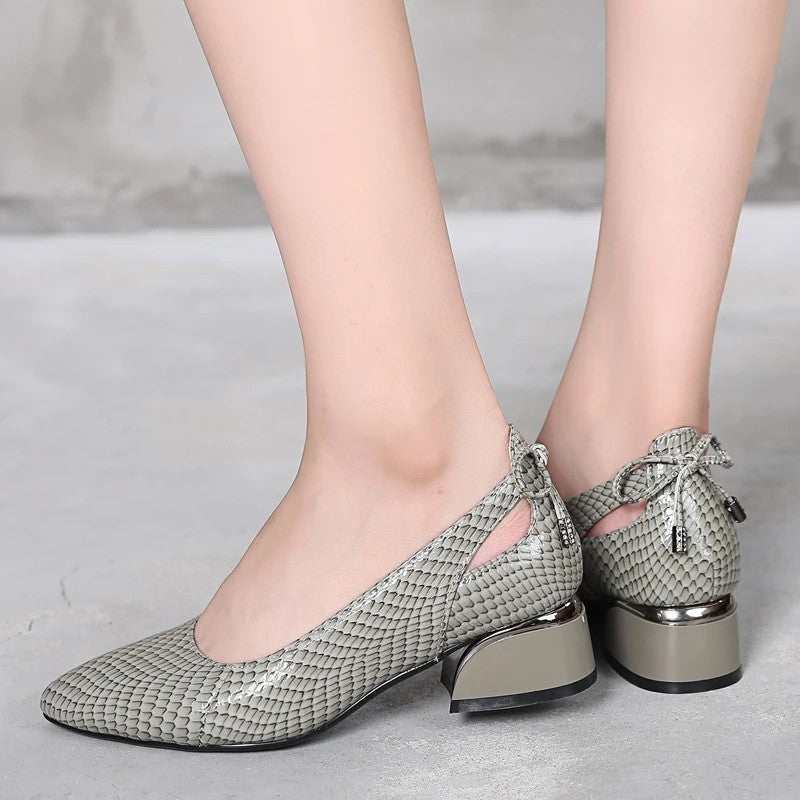Katherine Women's Textured Block Heel Pumps