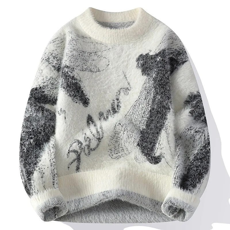 Lars Abstract Graphic Knit Sweater