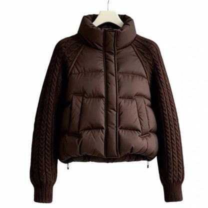 Laura Quilted Knit Sleeve Puffer Jacket