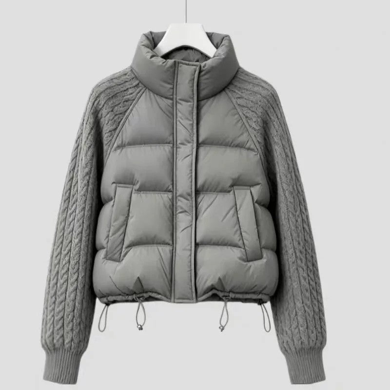 Laura Quilted Knit Sleeve Puffer Jacket