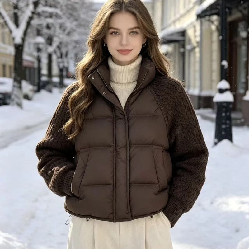 Laura Quilted Knit Sleeve Puffer Jacket