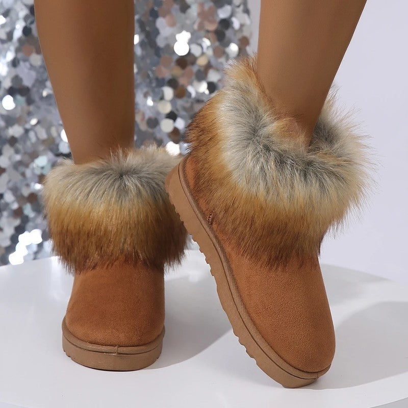 Lauren Cozy Faux Fur Ankle Boots