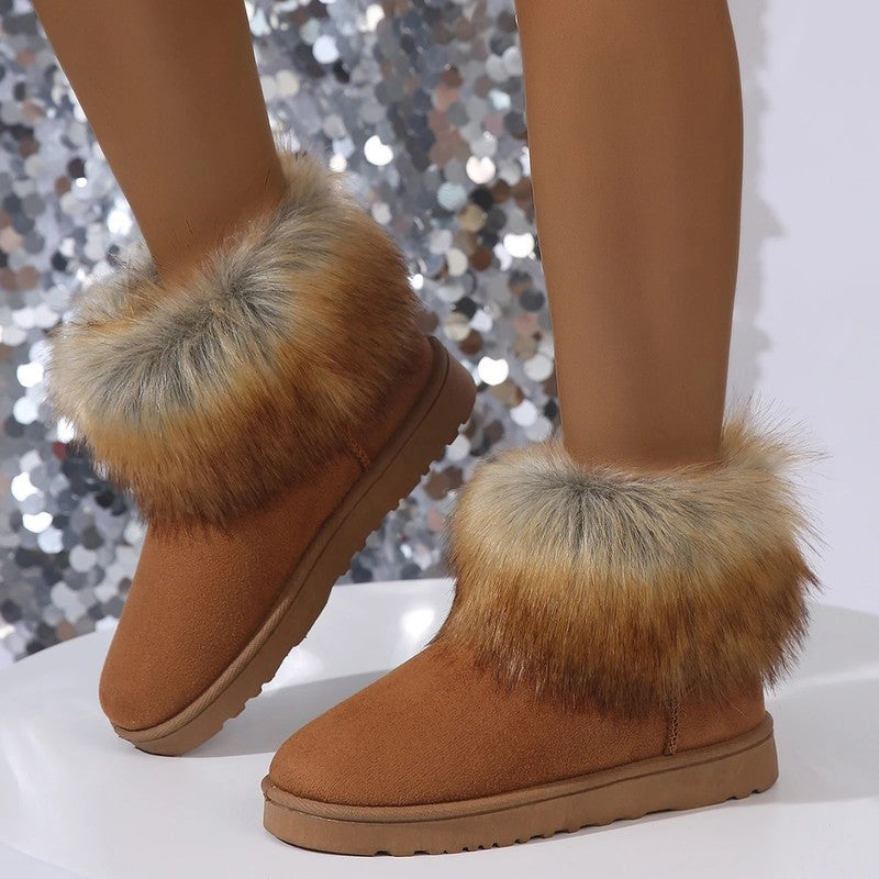 Lauren Cozy Faux Fur Ankle Boots