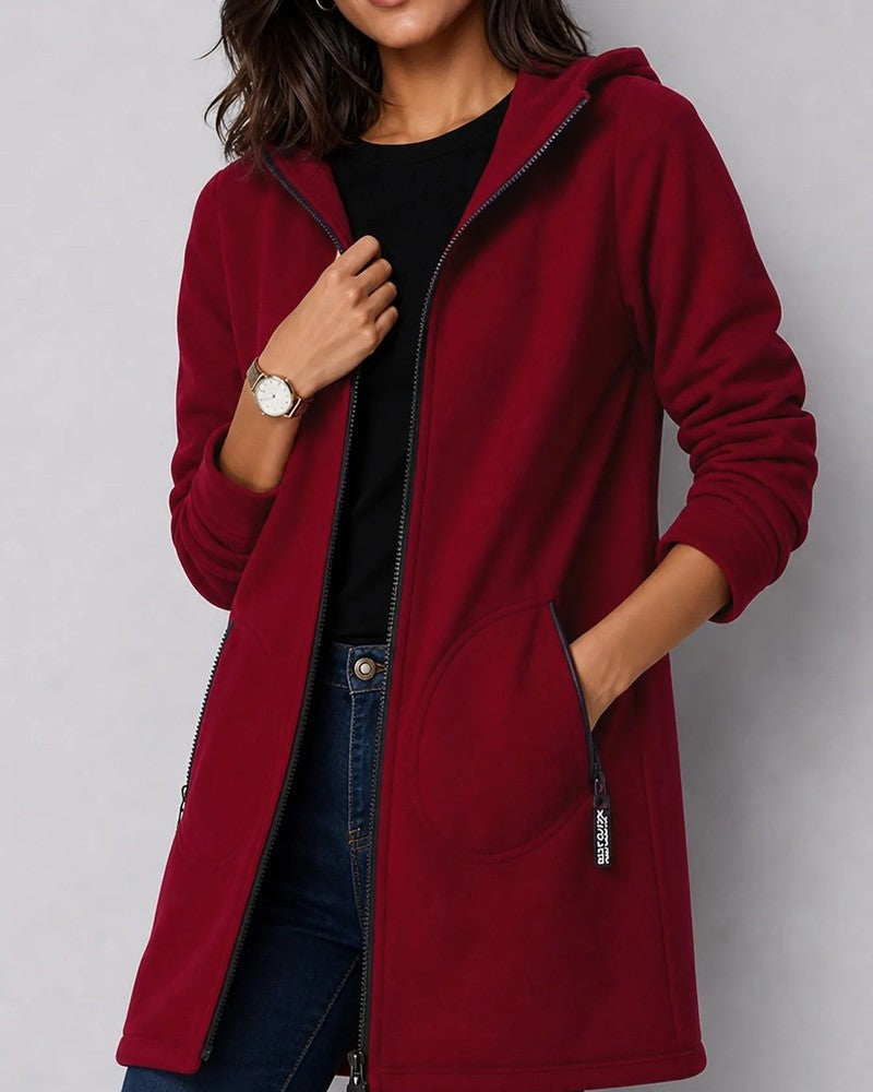 Lily Hooded Zip Fleece Jacket