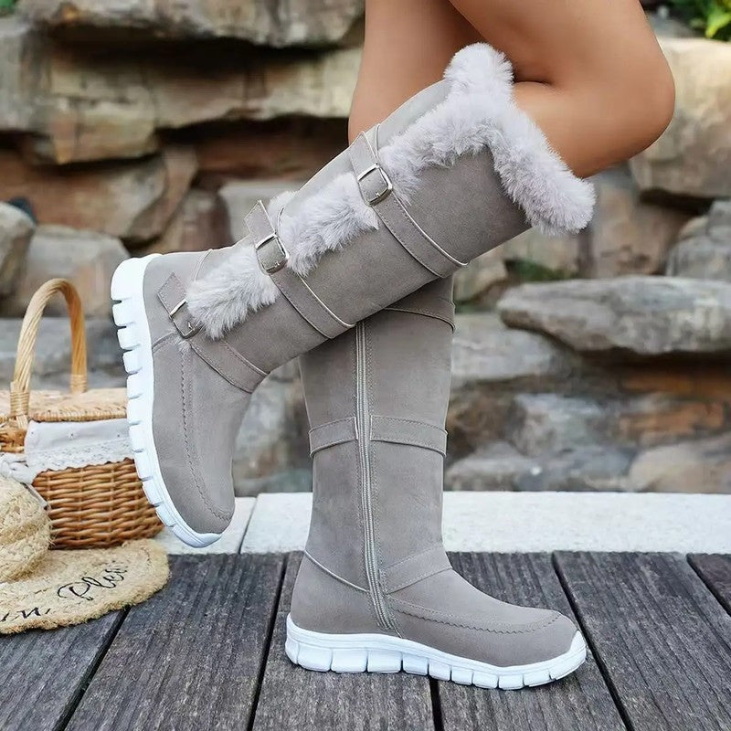 Lina Fleece Lined Buckle Knee Boot