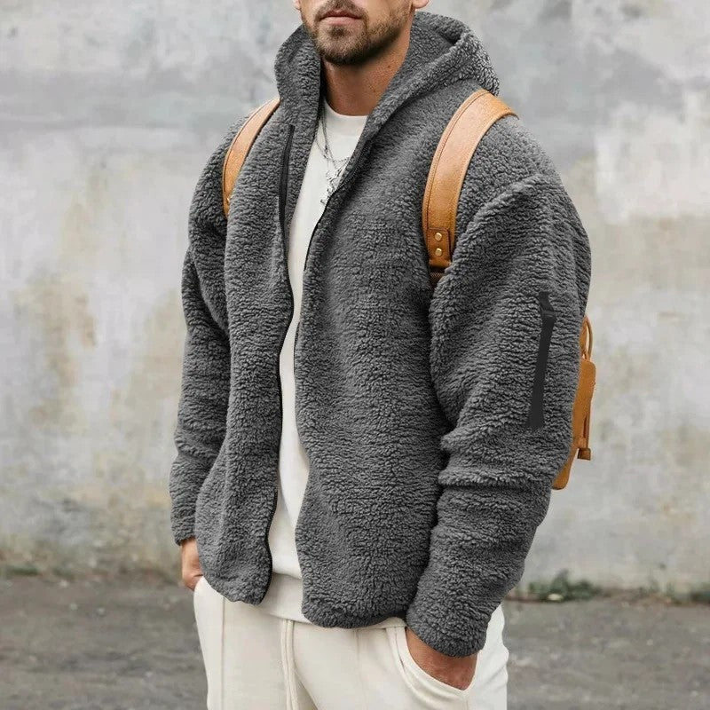Luis Relaxed Fleece Zip Hoodie Jacket