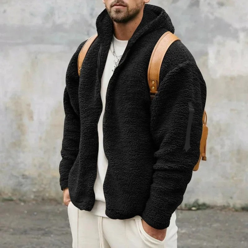 Luis Relaxed Fleece Zip Hoodie Jacket