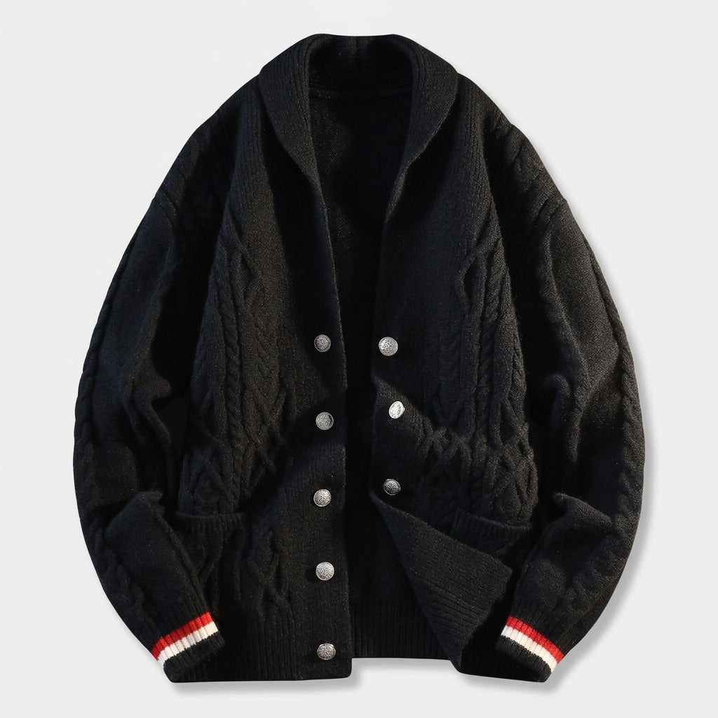 Marcus Textured Cable Knit Cardigan