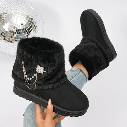 Marie Faux Fur Embellished Winter Boots