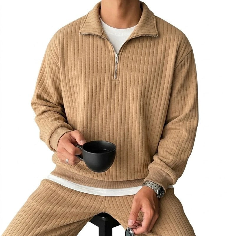 Mark Men's Ribbed Half-Zip Lounge Set