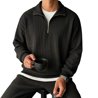 Mark Men's Ribbed Half-Zip Lounge Set