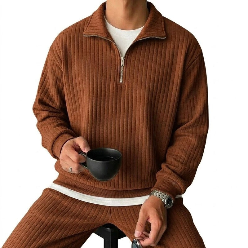 Mark Men's Ribbed Half-Zip Lounge Set