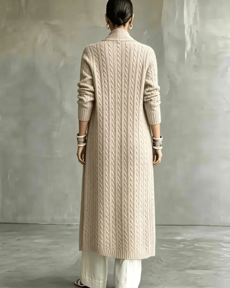 Martha Cable Knit Long Cardigan