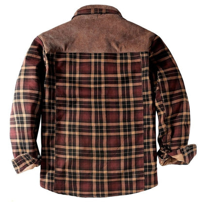Megan Sherpa Lined Plaid Shirt Jacket