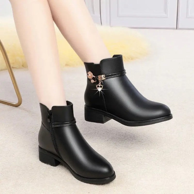 Mia Elegant Charm Detail Ankle Boots