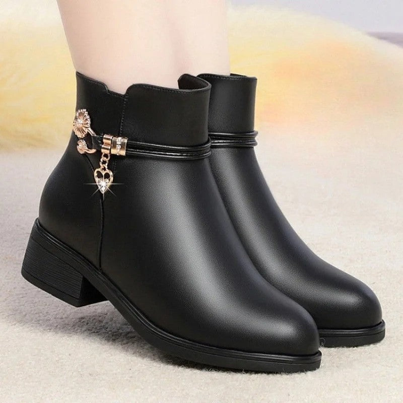 Mia Elegant Charm Detail Ankle Boots