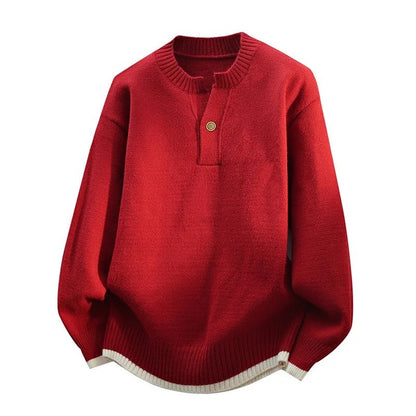 Miguel Relaxed Ribbed Button-Up Sweater