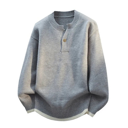 Miguel Relaxed Ribbed Button-Up Sweater