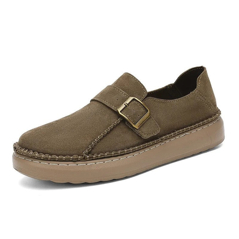 Miles Men's Buckle Moc Toe Loafer
