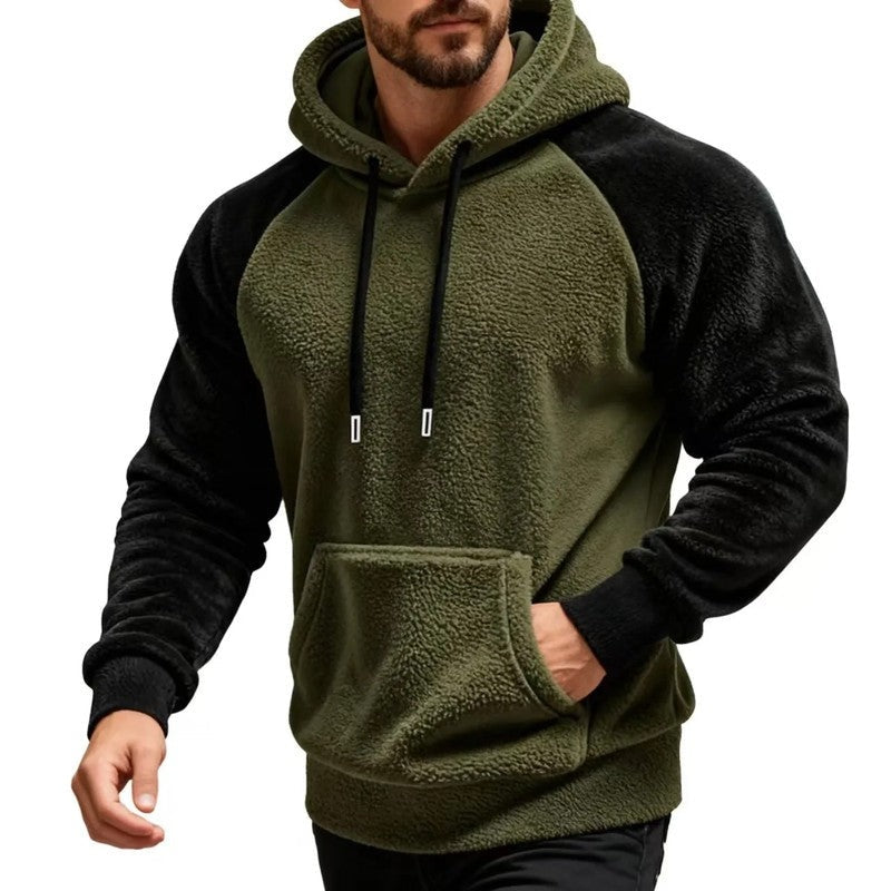 Miles Men's Fleece Raglan Hooded Sweatshirt