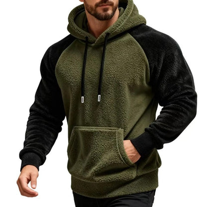 Miles Men's Fleece Raglan Hooded Sweatshirt