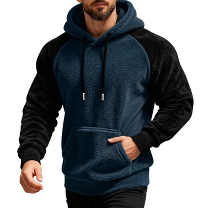 Miles Men's Fleece Raglan Hooded Sweatshirt