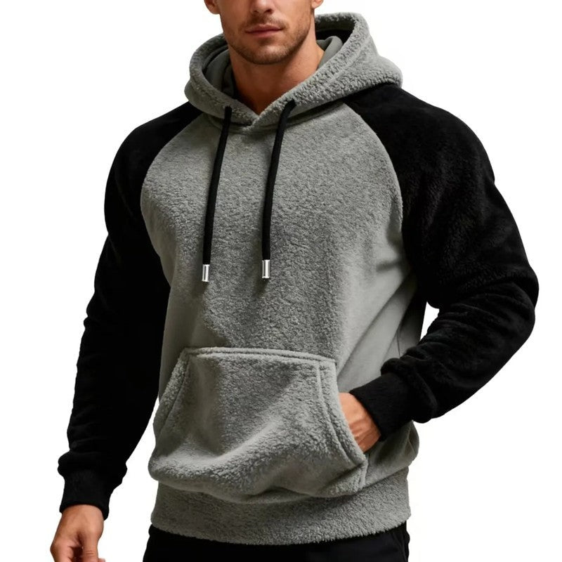 Miles Men's Fleece Raglan Hooded Sweatshirt