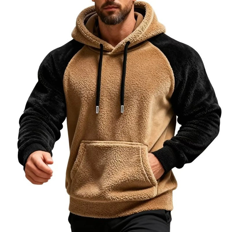 Miles Men's Fleece Raglan Hooded Sweatshirt