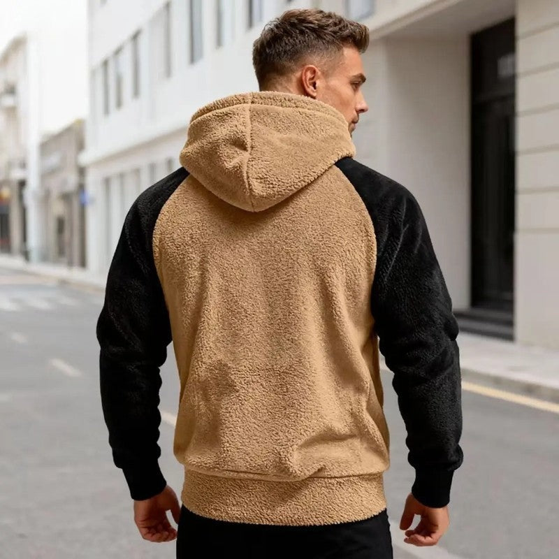 Miles Men's Fleece Raglan Hooded Sweatshirt
