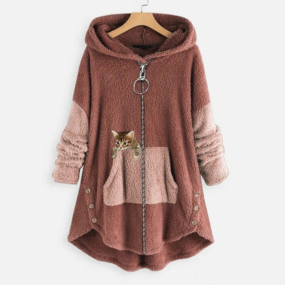 Nina Women's Fleece Hooded Zip Jacket