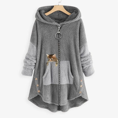 Nina Women's Fleece Hooded Zip Jacket