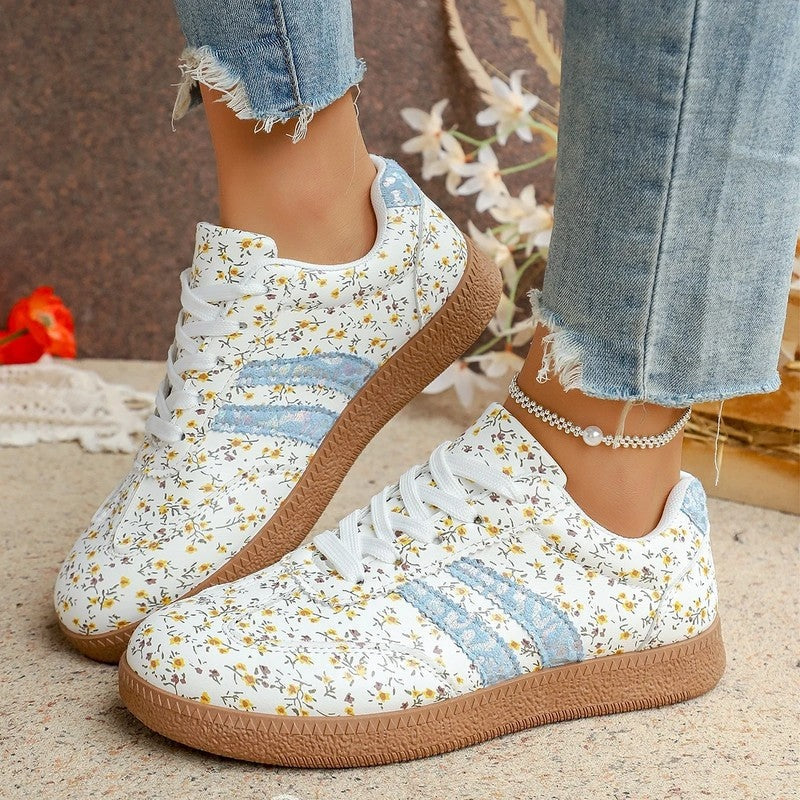 Nina Women's Floral Low-Top Casual Sneakers