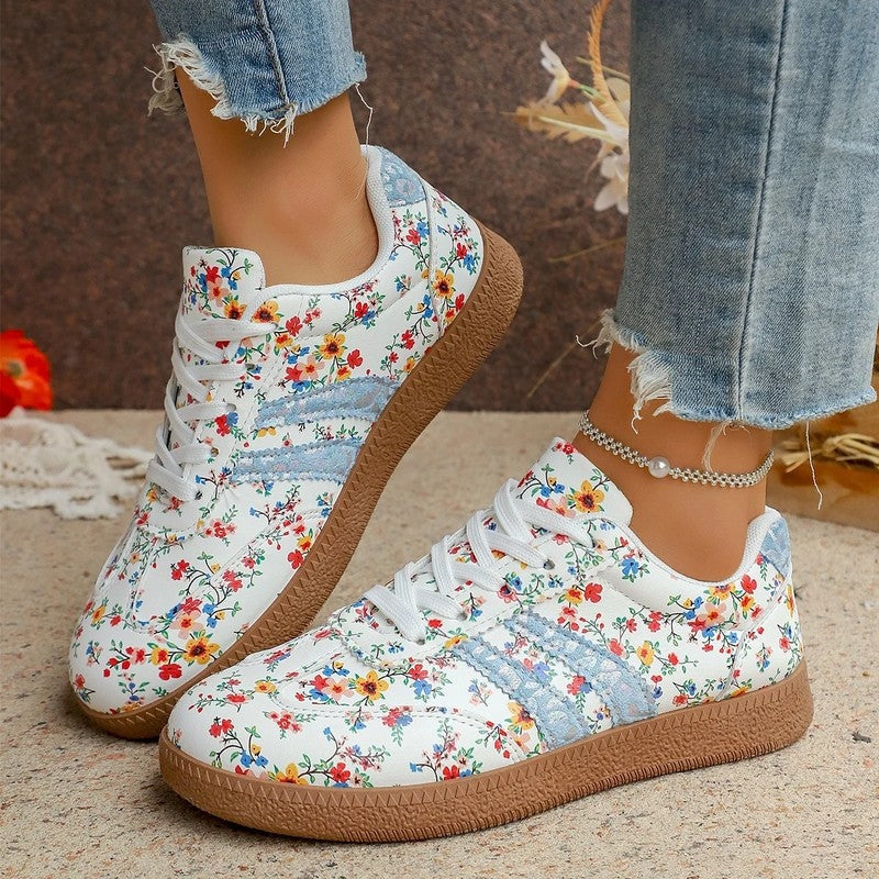 Nina Women's Floral Low-Top Casual Sneakers